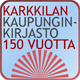 Kirjaston juhlavuoden logo