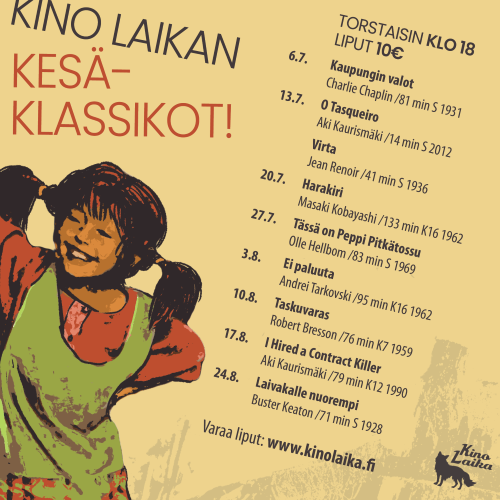 Kino Laikan kesäklassikot torstaisin